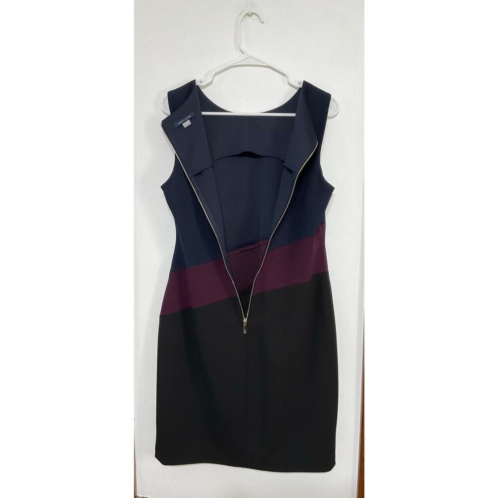 Tommy Hilfiger Colorblock Sleeveless Sheath Dress Size 12 Large Fitted Stretch - Picture 4 of 6